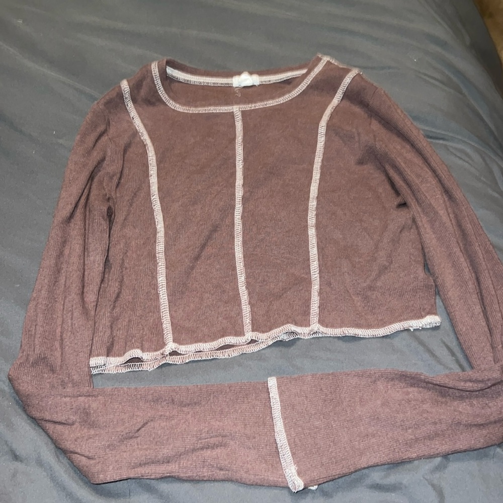 garage brown long-sleeve-top